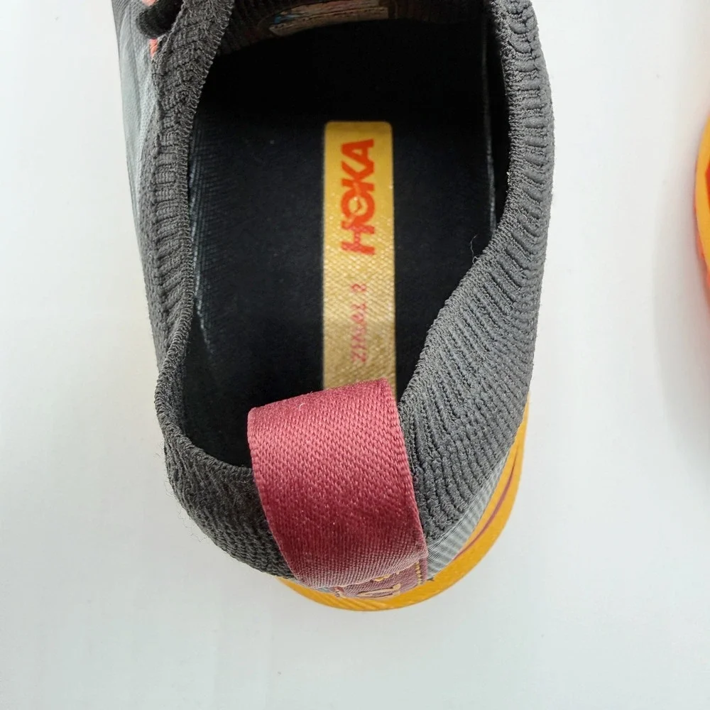 Hoka Zinal 2, Black and Yellow Orange Athletic Shoes